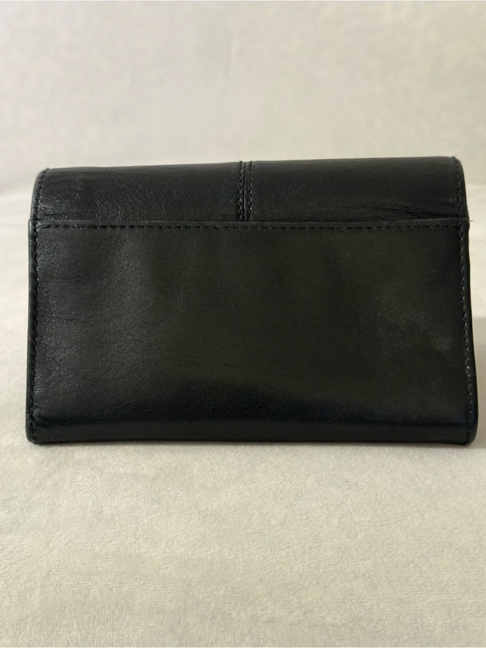 Coach Black Leather Horse & Carriage Continental Wallet